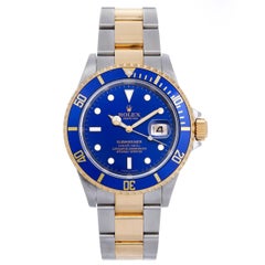 Retro Rolex Submariner 2-Tone Steel & Gold Men's Watch 16613