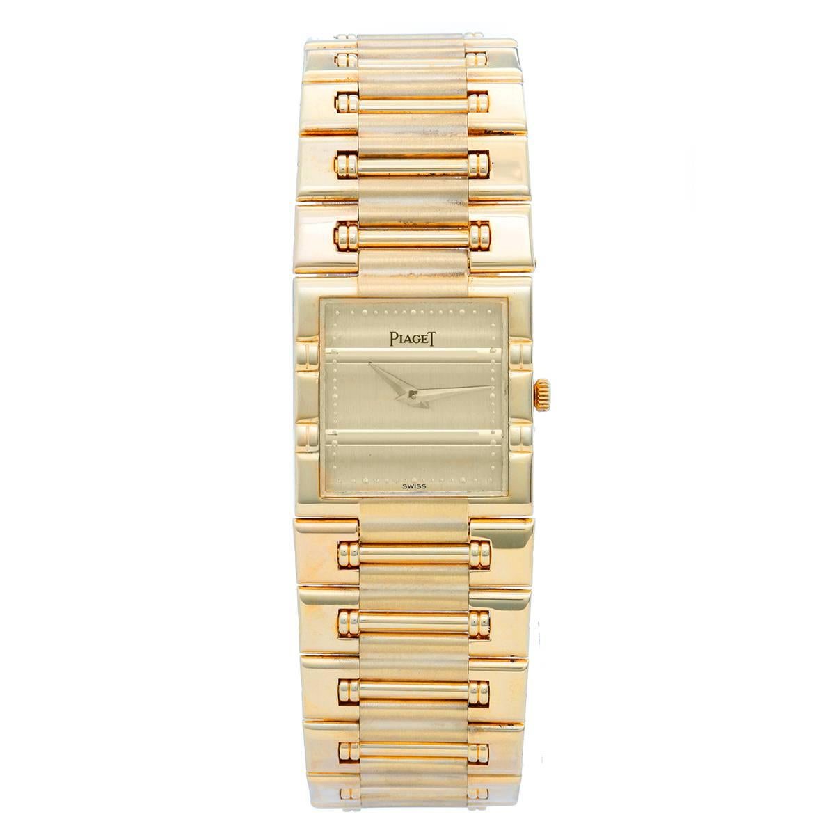 Piaget Yellow Gold Dancer champagne dial Quartz Wristwatch Ref. 80317 K81