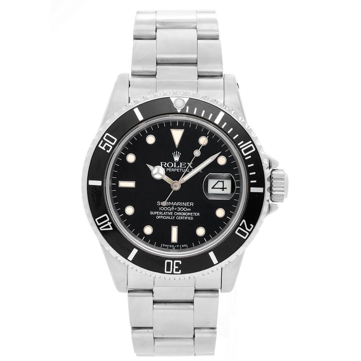 Rolex Stainless Steel Submariner Diver Automatic Wristwatch ref 16610 