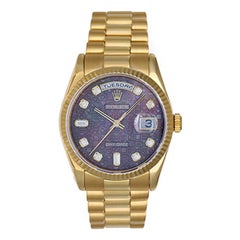 Rolex Yellow Gold President Jubilee Diamond Dial Day-Date Automatic Wristwatch
