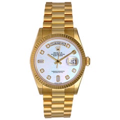 Rolex yellow gold President Day-Date automatic Wristwatch ref 118238