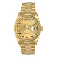 Rolex yellow gold Champagne Dial President Day-Date Automatic Wristwatch 