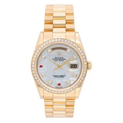 Rolex Yellow Gold President Day-Date Factory Mother-of-Pearl wristwatch 