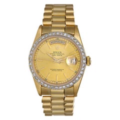 Rolex yellow gold President Day-Date Champagne dial Automatic wristwatch 
