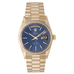 Rolex yellow gold Blue Dial President Day-Date wristwatch ref 18238