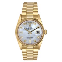 Rolex yellow gold President Day-Date automatic Wristwatch ref 18238