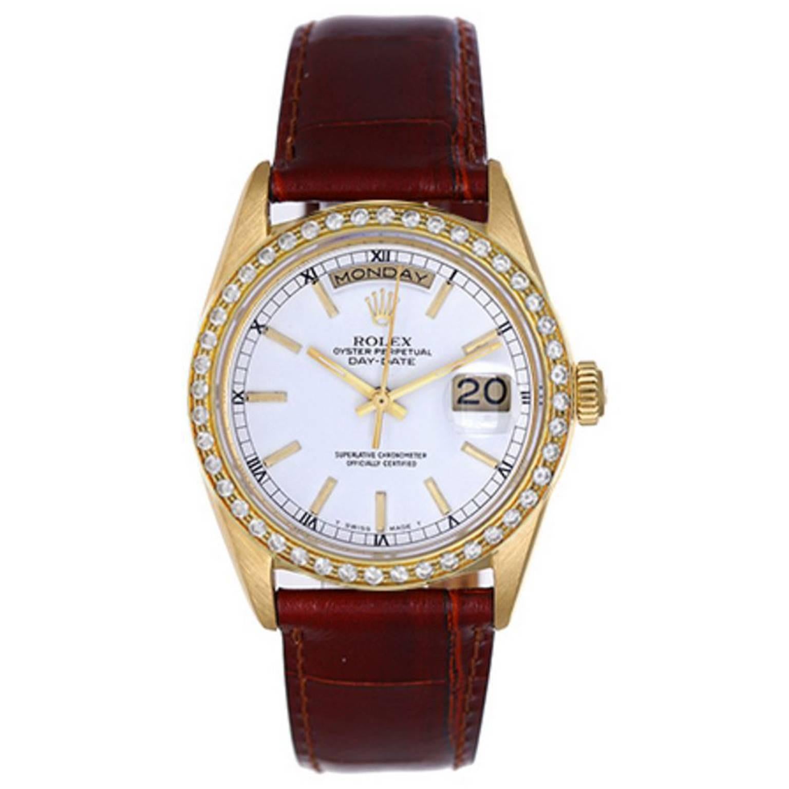 Rolex Yellow Gold President Day-Date Wristwatch Ref 18038