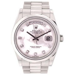 Used Rolex Platinum President Day-Date Wristwatch Ref 118206