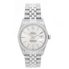 Rolex Tiffany & Co. Stainless Steel Datejust Automatic Wristwatch ref 16030