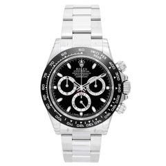 Rolex Stainless Steel Ceramic Daytona Black Dial Cosmograph Automatic Wristwatch