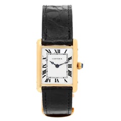 Cartier Ladies Yellow Gold Retro Tank Manual Wristwatch