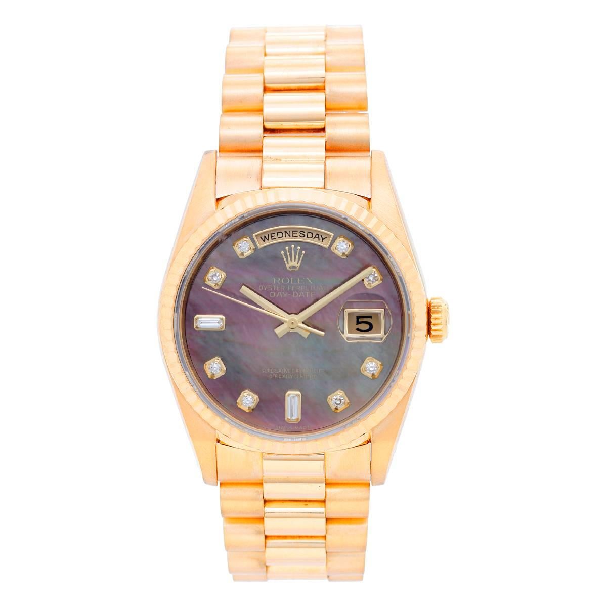 Rolex Yellow Gold President Day Date Automatic Wristwatch  