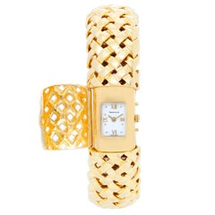 Tiffany & Co. Yellow Gold Quartz Cuff Wristwatch