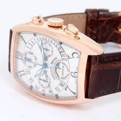 Franck Muller Rose Gold Perpetual Moonphase Bi-Retro Chronograph Wristwatch
