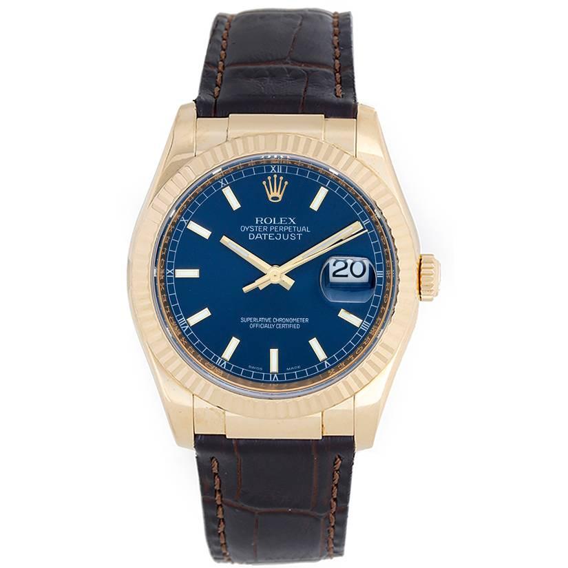 Rolex Yellow Gold Datejust Automatic Wristwatch Ref 116138