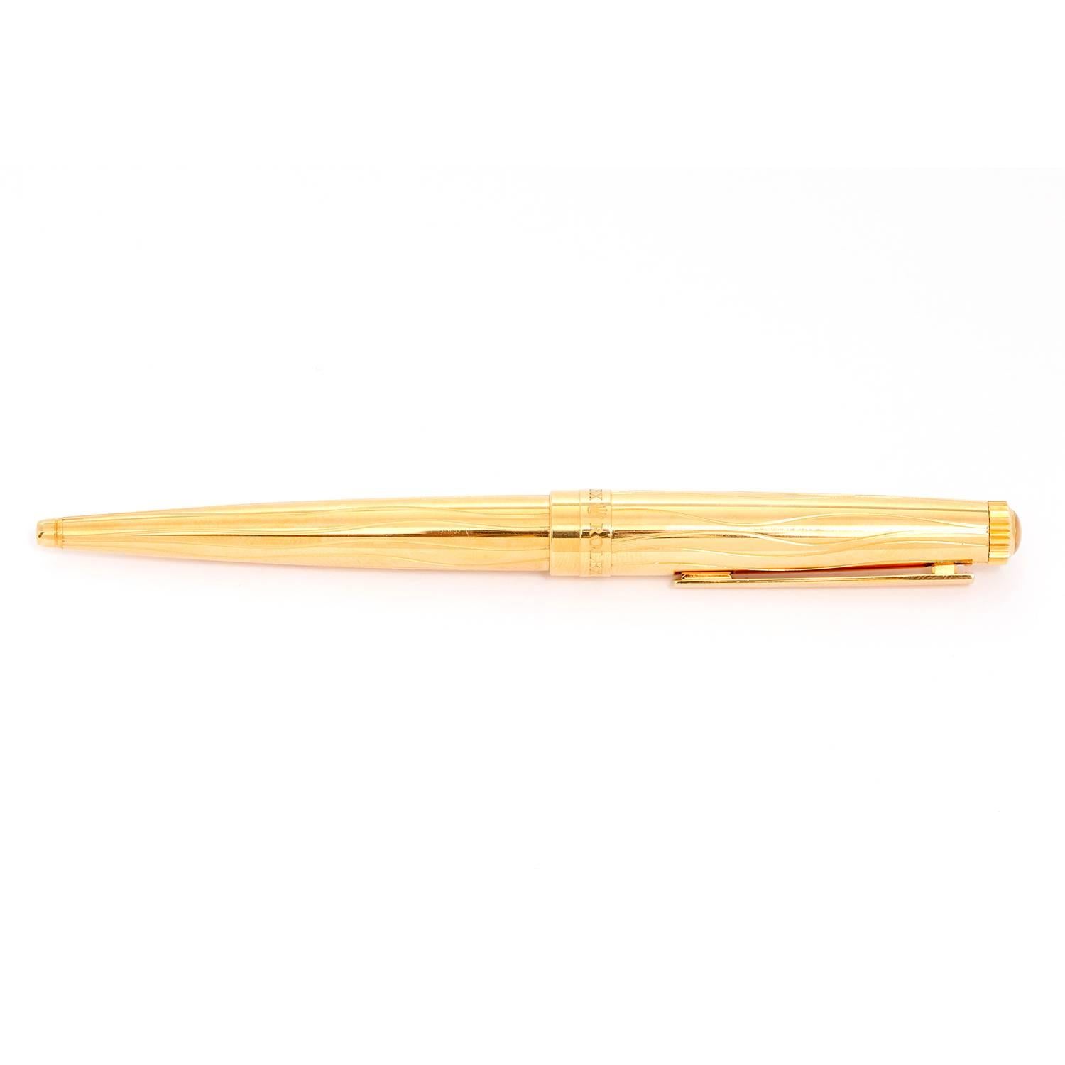 Rolex Ball Point Pen - . New old stock in original box. Blue ink. Total weight 32.7 grams Visually appealing wavy lines with Rolex crown. Engraved with Rolex logo..