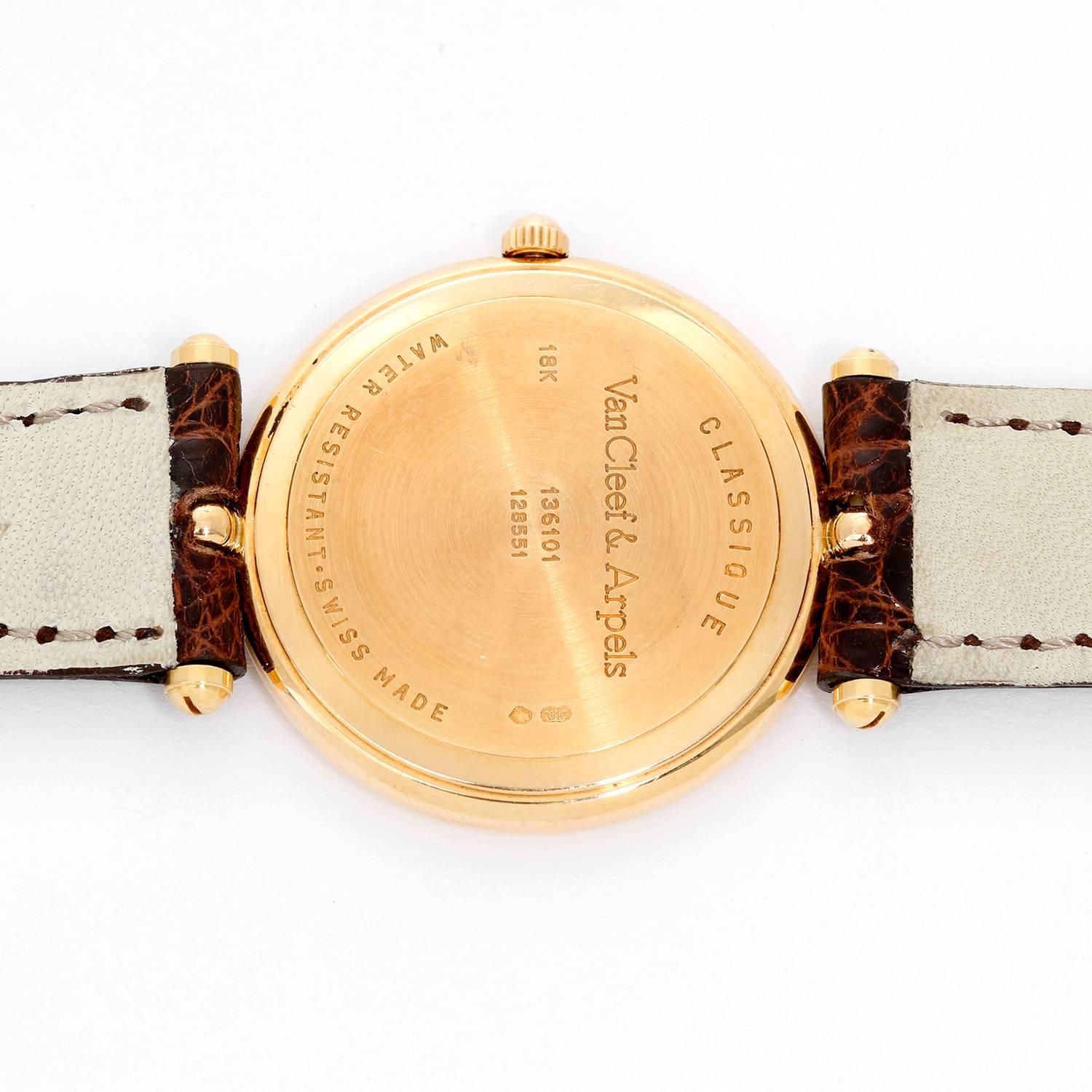 Men's Van Cleef & Arpels Yellow Gold Classique Quartz Wristwatch