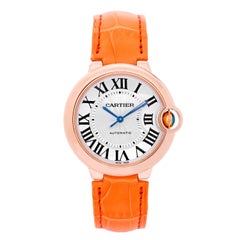 Cartier Rose Gold Ballon Bleu Midsize Automatic Wristwatch Ref W6900456