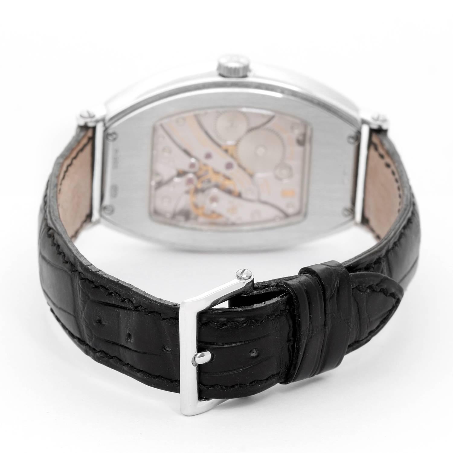 Patek Philippe Platinum Chronometro Gondolo Wristwatch In Excellent Condition In Dallas, TX