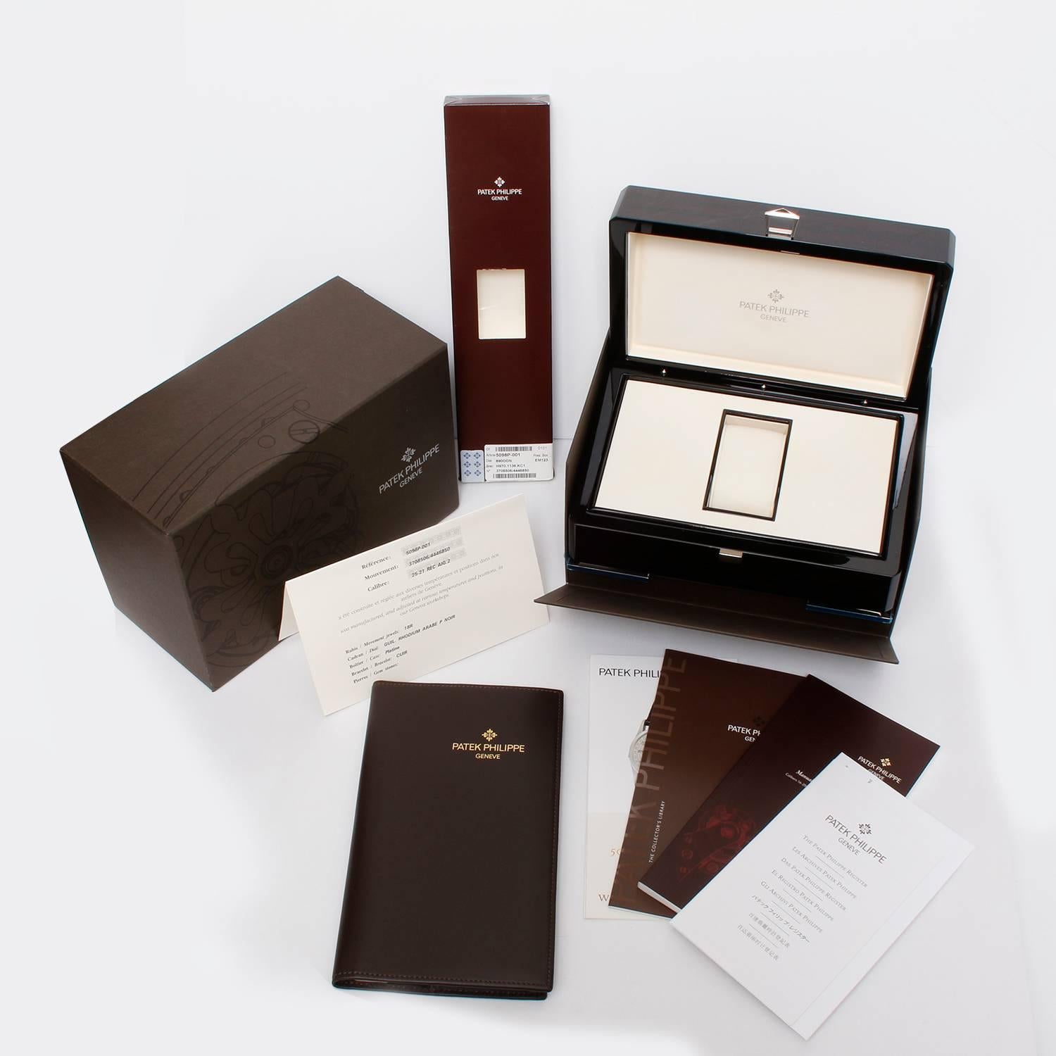 Patek Philippe Platinum Chronometro Gondolo Wristwatch 1