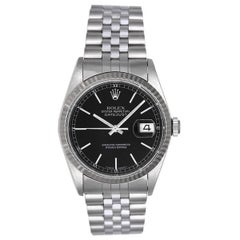 Montre-bracelet Datejust automatique Rolex en acier inoxydable Ref 16234