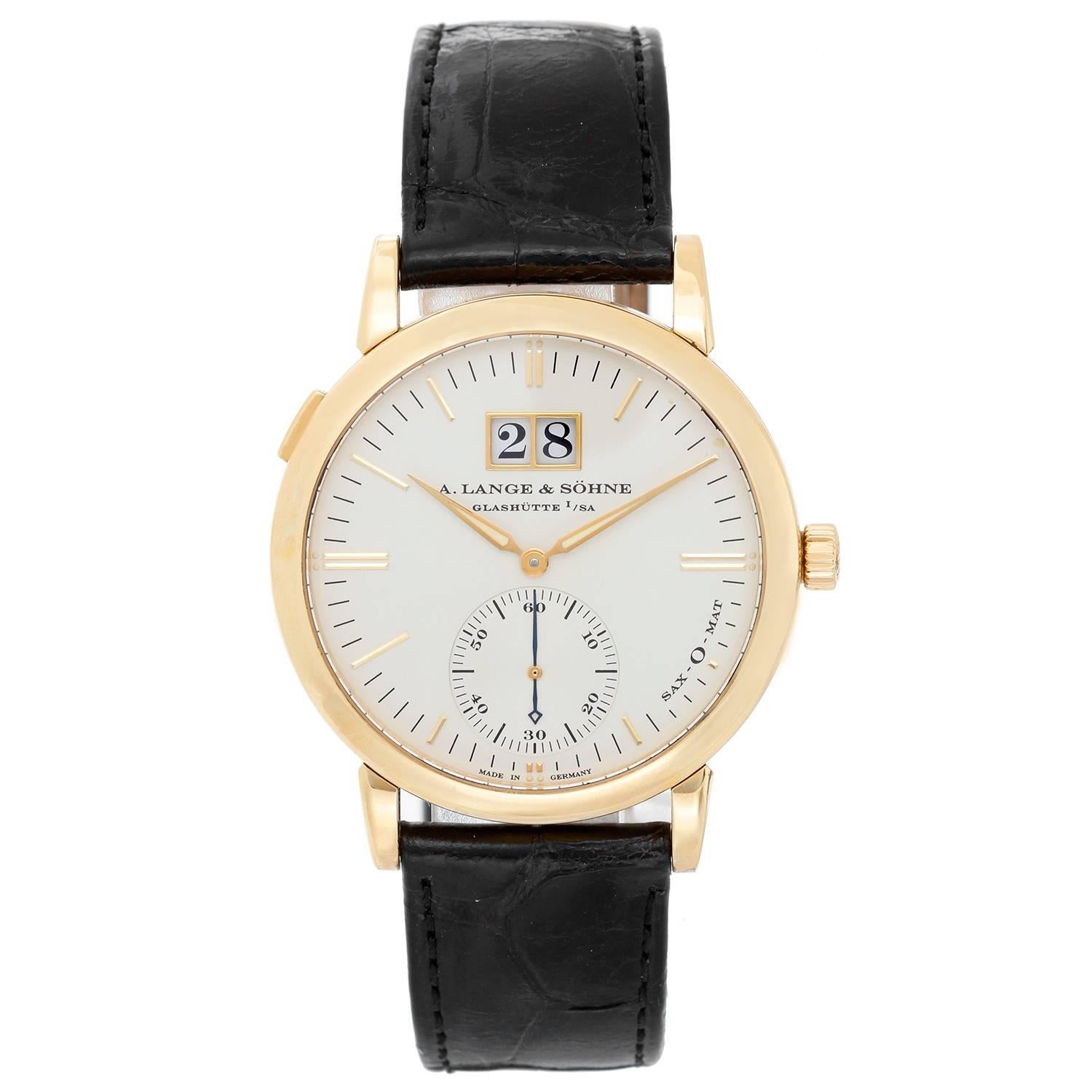 A. Lange & Sohne Langematik Yellow Gold Automatic Wristwatch