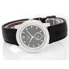 Rolex Platinum Cellinium Cellini Black Dial Automatic Wristwatch