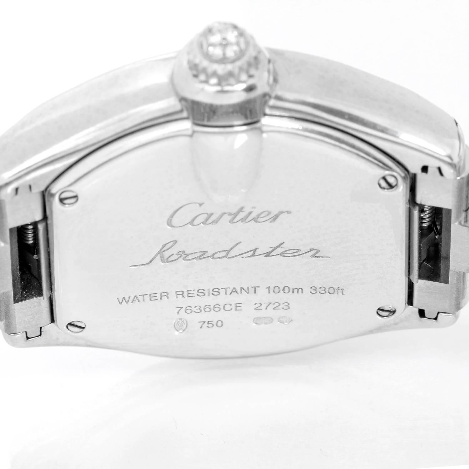 Women's Cartier Ladies White Gold Diamond Roadster Quartz Wristwatch Ref WE5002X2