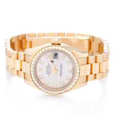 Rolex Ladies Yellow Gold Diamond President Automatic Wristwatch Ref 179138