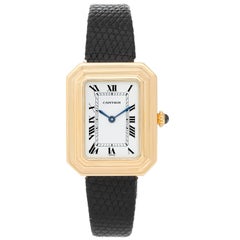 Cartier Yellow Gold White Dial Ceinture Quartz Wristwatch