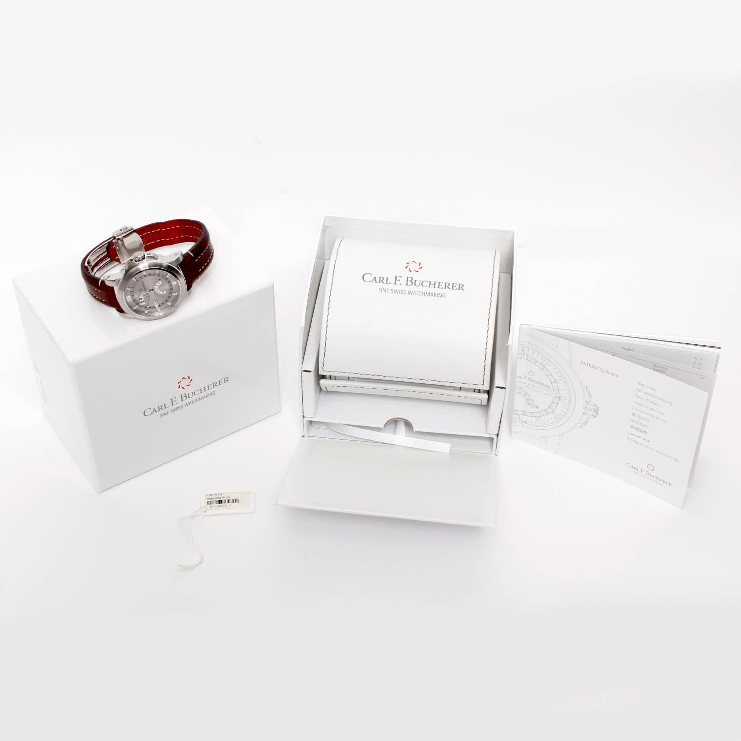 Carl F. Bucherer Stainless Steel Patravi Calendar Automatic Wristwatch 1