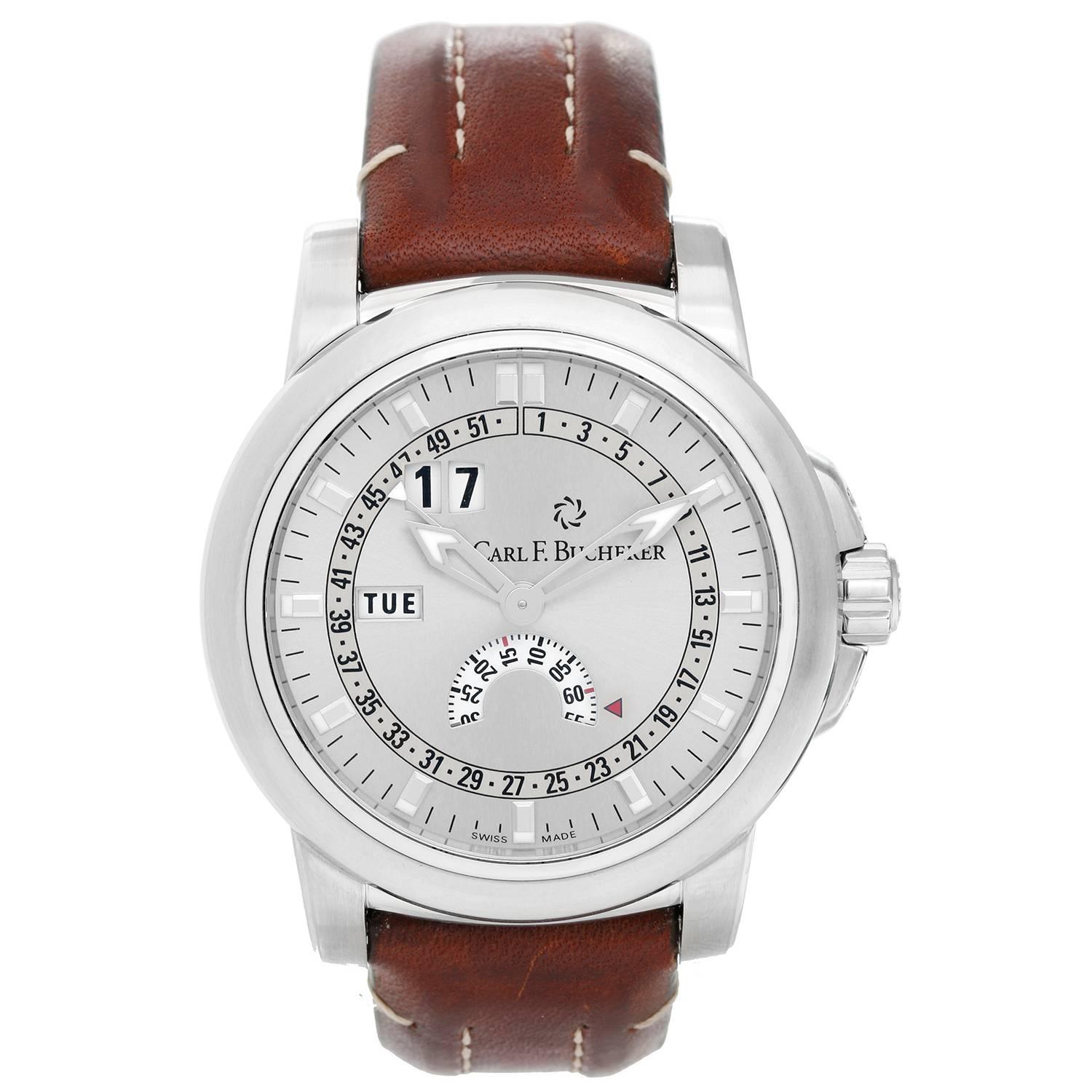Carl F. Bucherer Stainless Steel Patravi Calendar Automatic Wristwatch