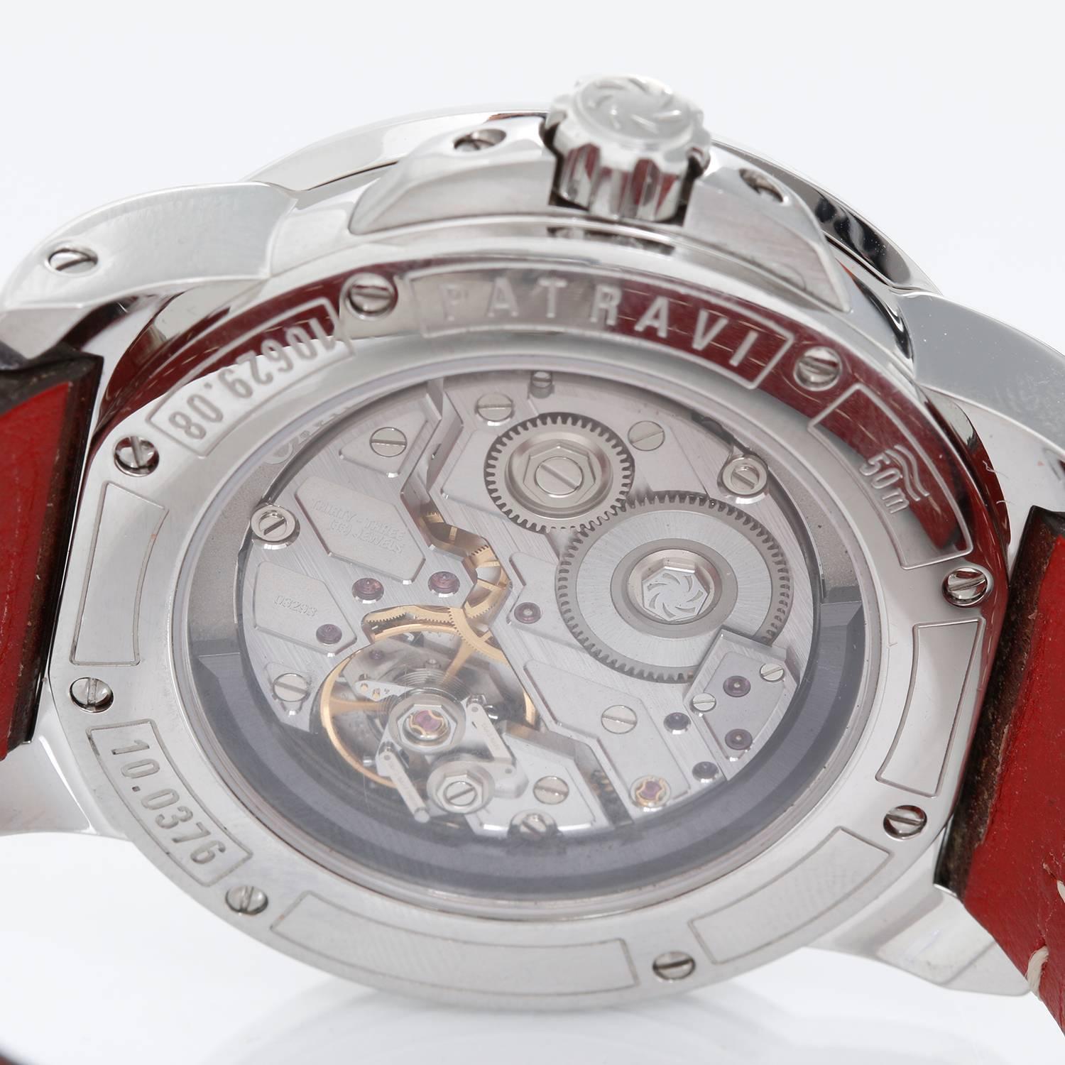 Men's Carl F. Bucherer Stainless Steel Patravi Calendar Automatic Wristwatch