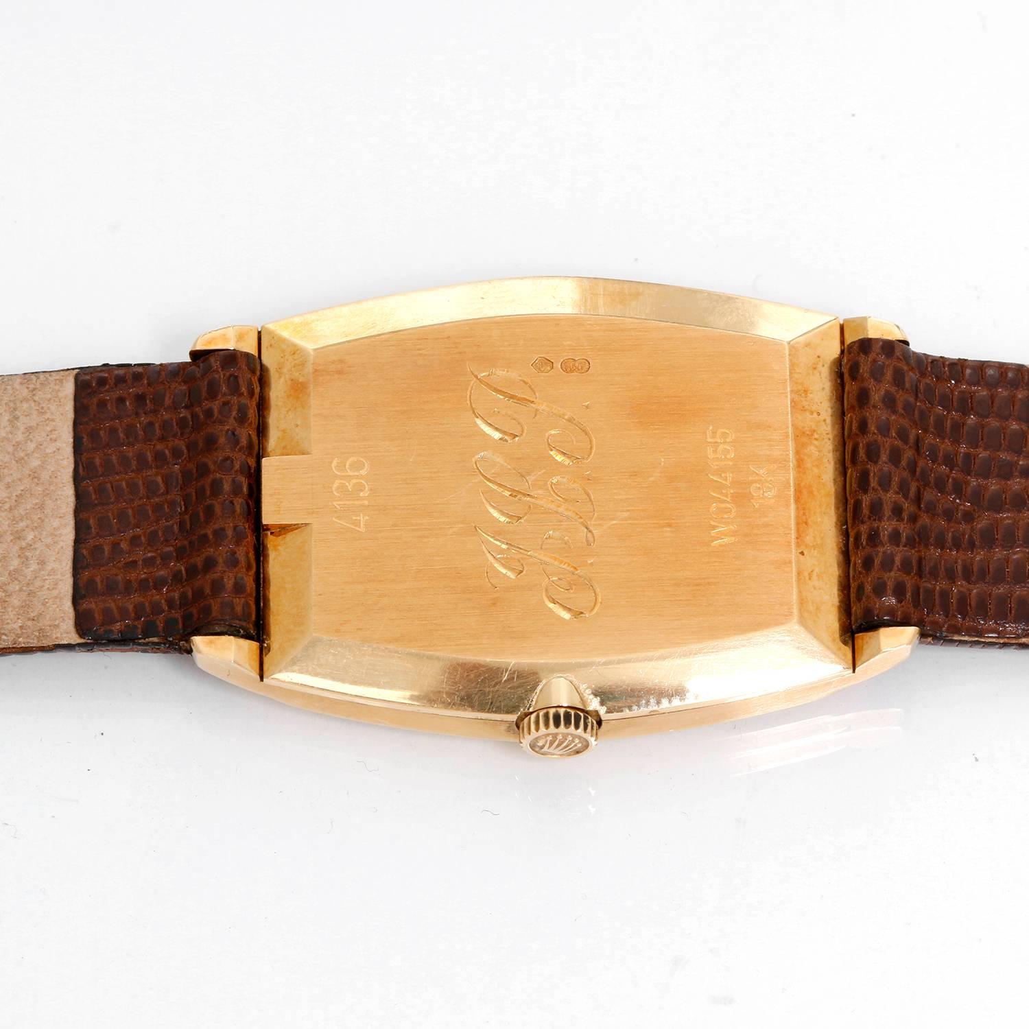 Men's Rolex Yellow Gold Cellini Quartz Wristwatch