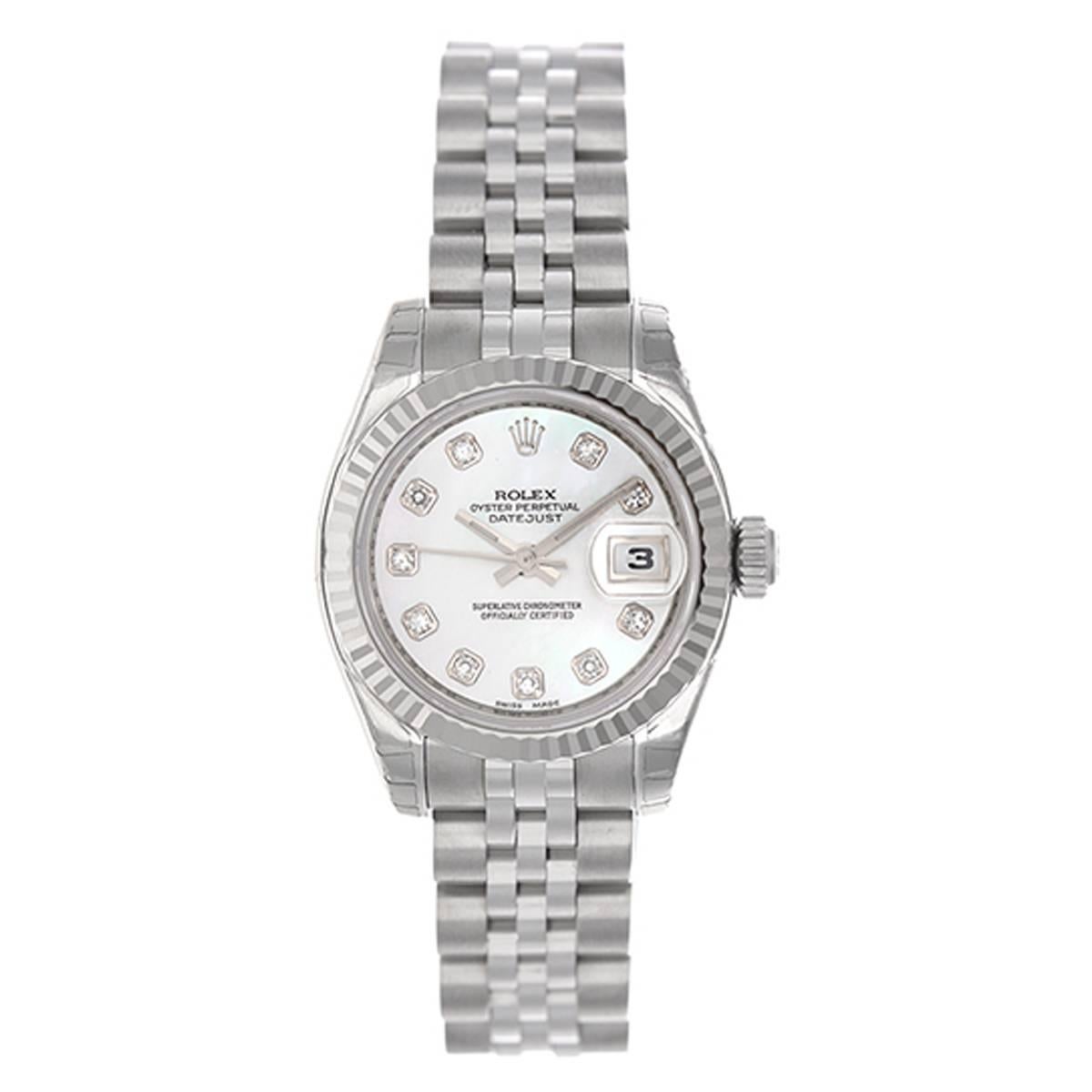 Rolex Ladies Datejust Stainless Steel Automatic Wristwatch Ref 179174
