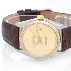 Rolex yellow gold Stainless steel Datejust Automatic Wristwatch Ref 16013