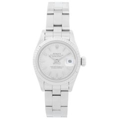 Rolex Ladies White Gold Stainless Steel Datejust Automatic Wristwatch Ref 69174