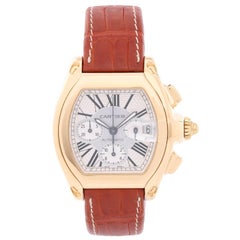 Cartier Yellow Gold Roadster XL Chronograph Automatic Wristwatch Ref W62021Y3
