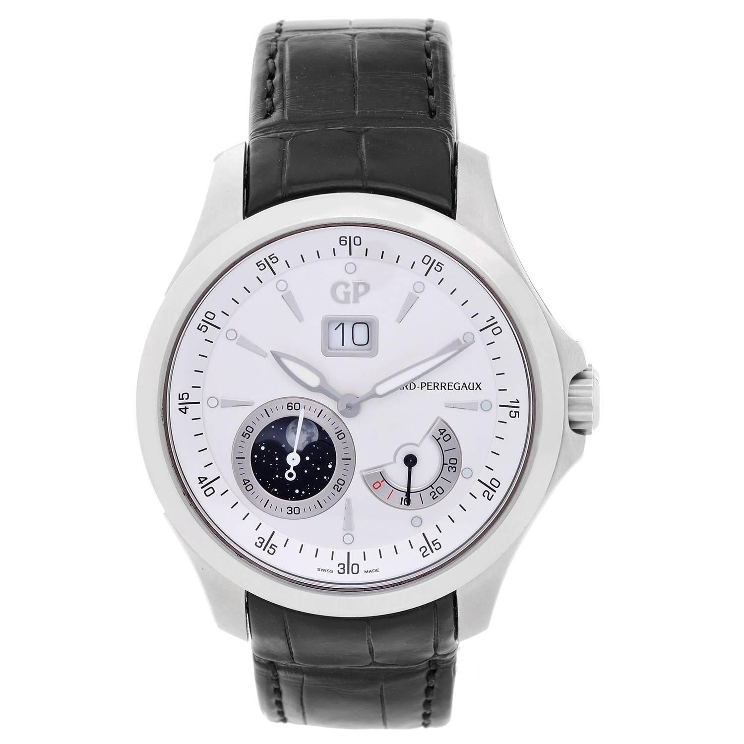 Girard-Perregaux Stainless Steel Traveller Automatic Wristwatch