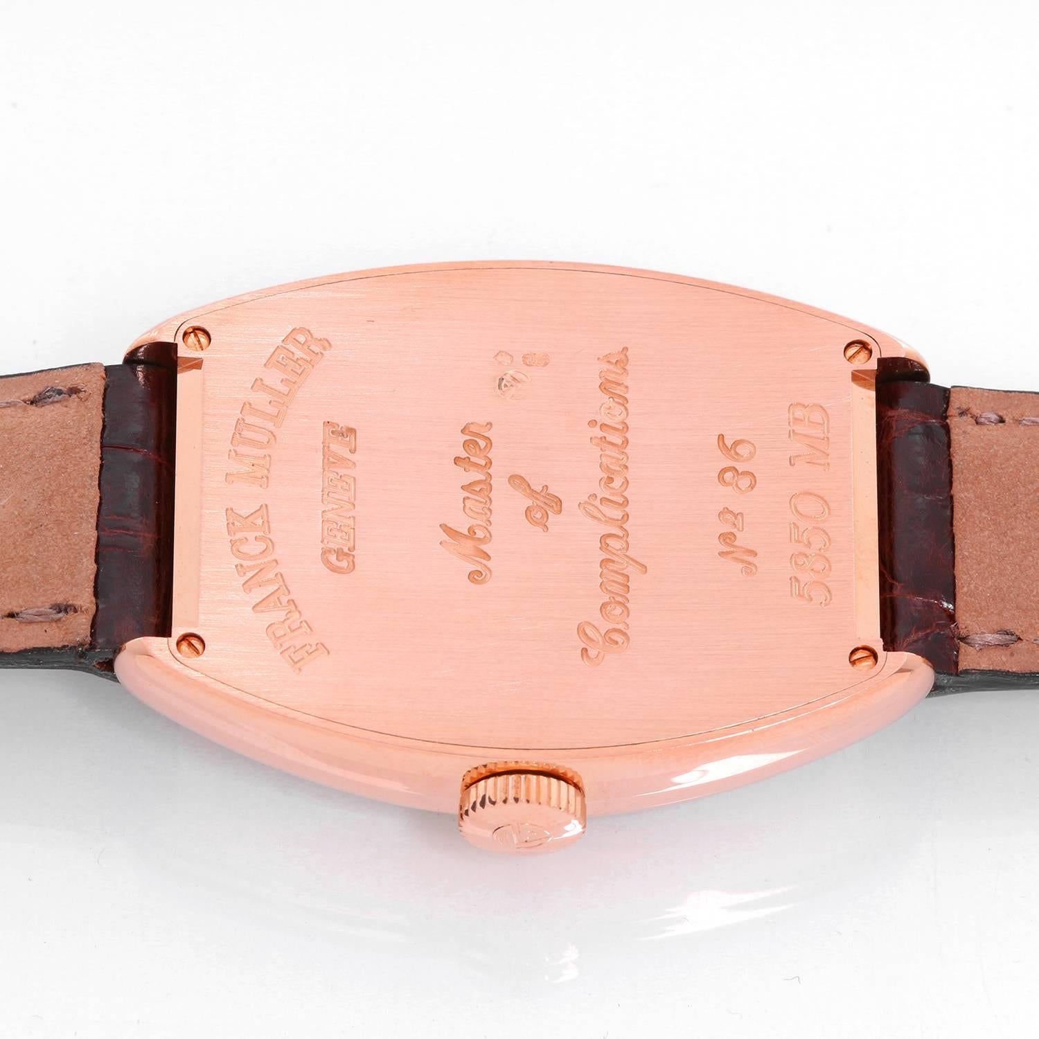 Men's Franck Muller Rose Gold Master Banker Automatic Wristwatch Ref 5850 MB