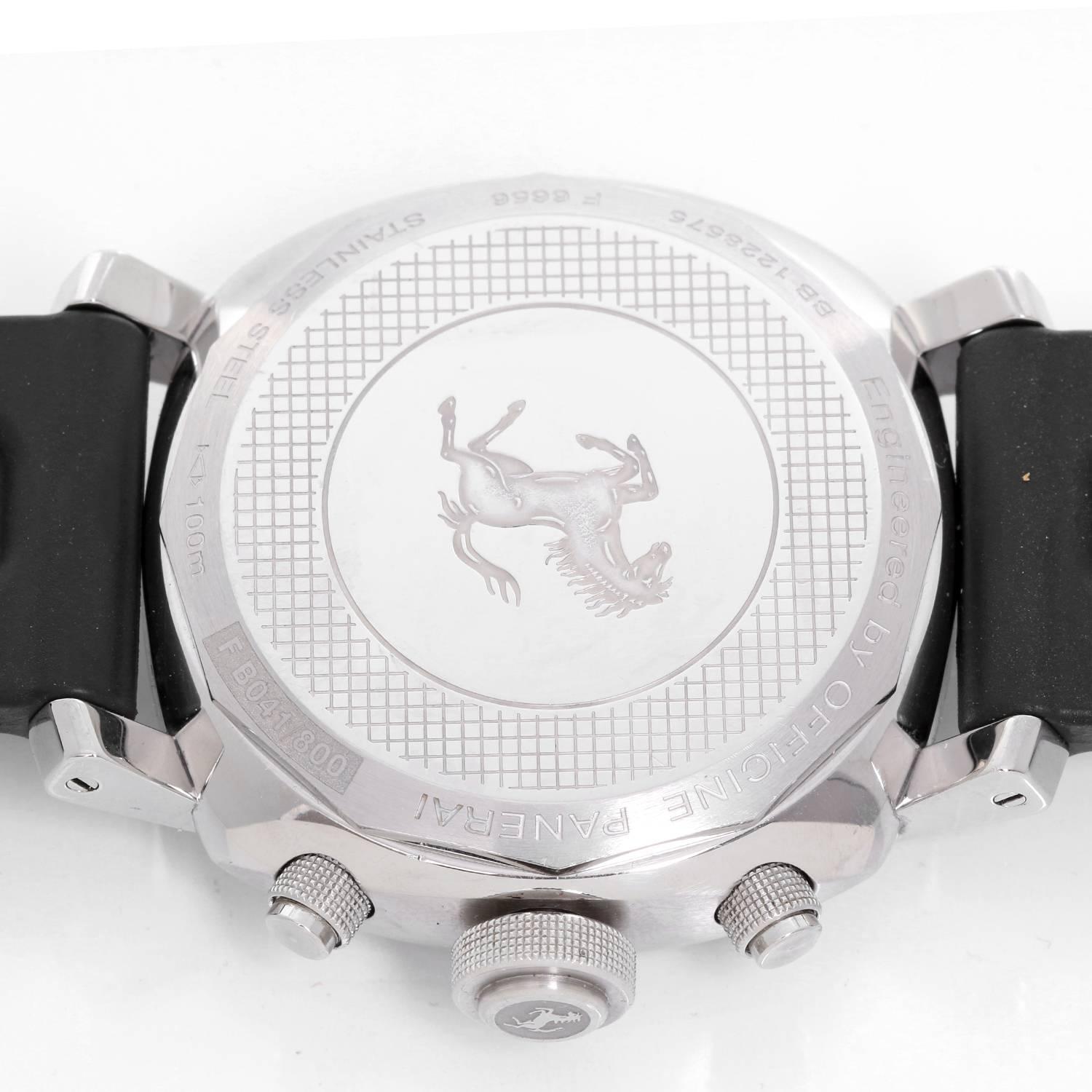 Men's Panerai Stainless Steel Ferrari Granturismo Chronograph Automatic Wristwatch