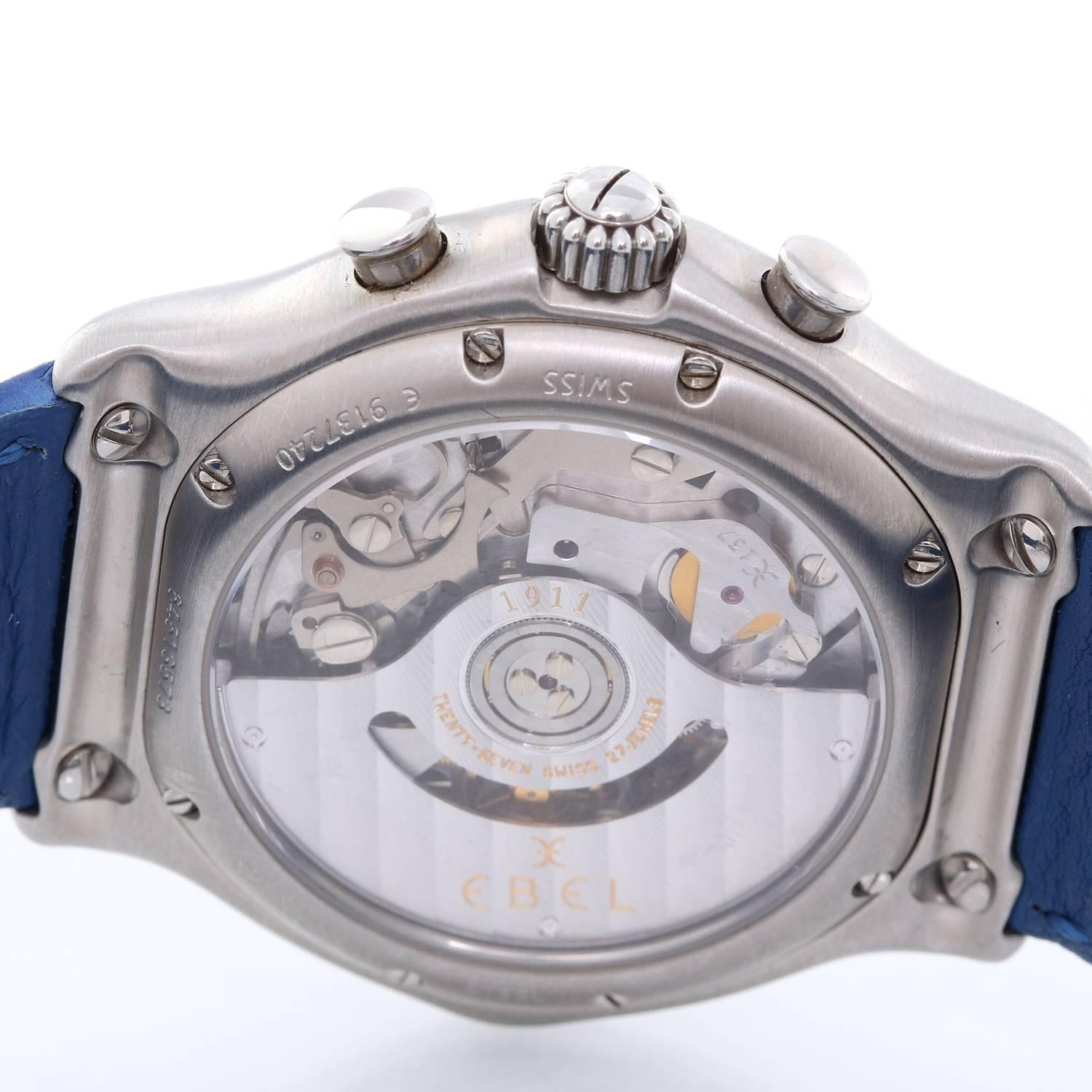 Men's Ebel Stainless Steel 1911 Automatic Wristwatch