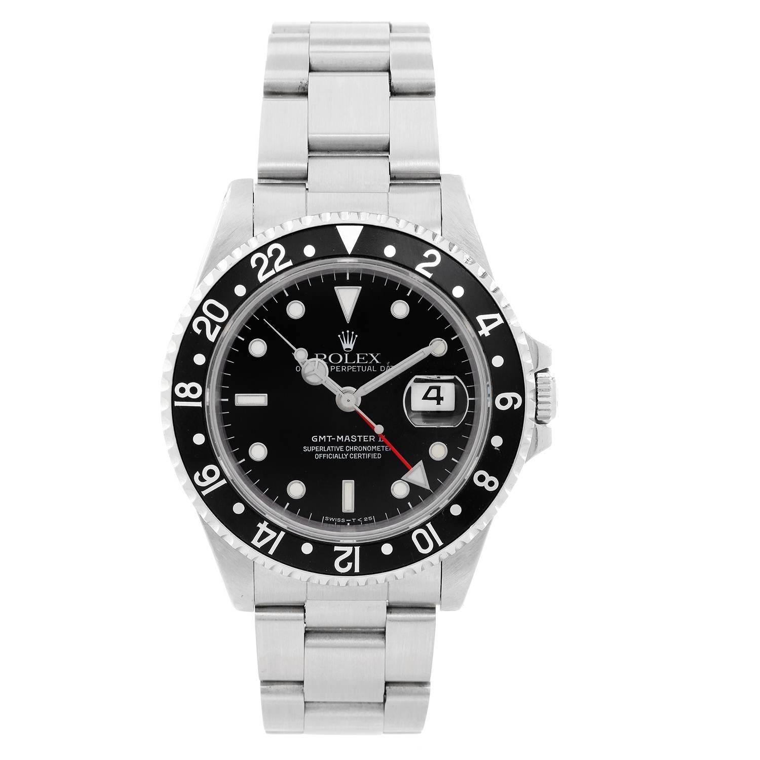 Rolex Stainless steel GMT-Master II Automatic Wristwatch Ref 16710