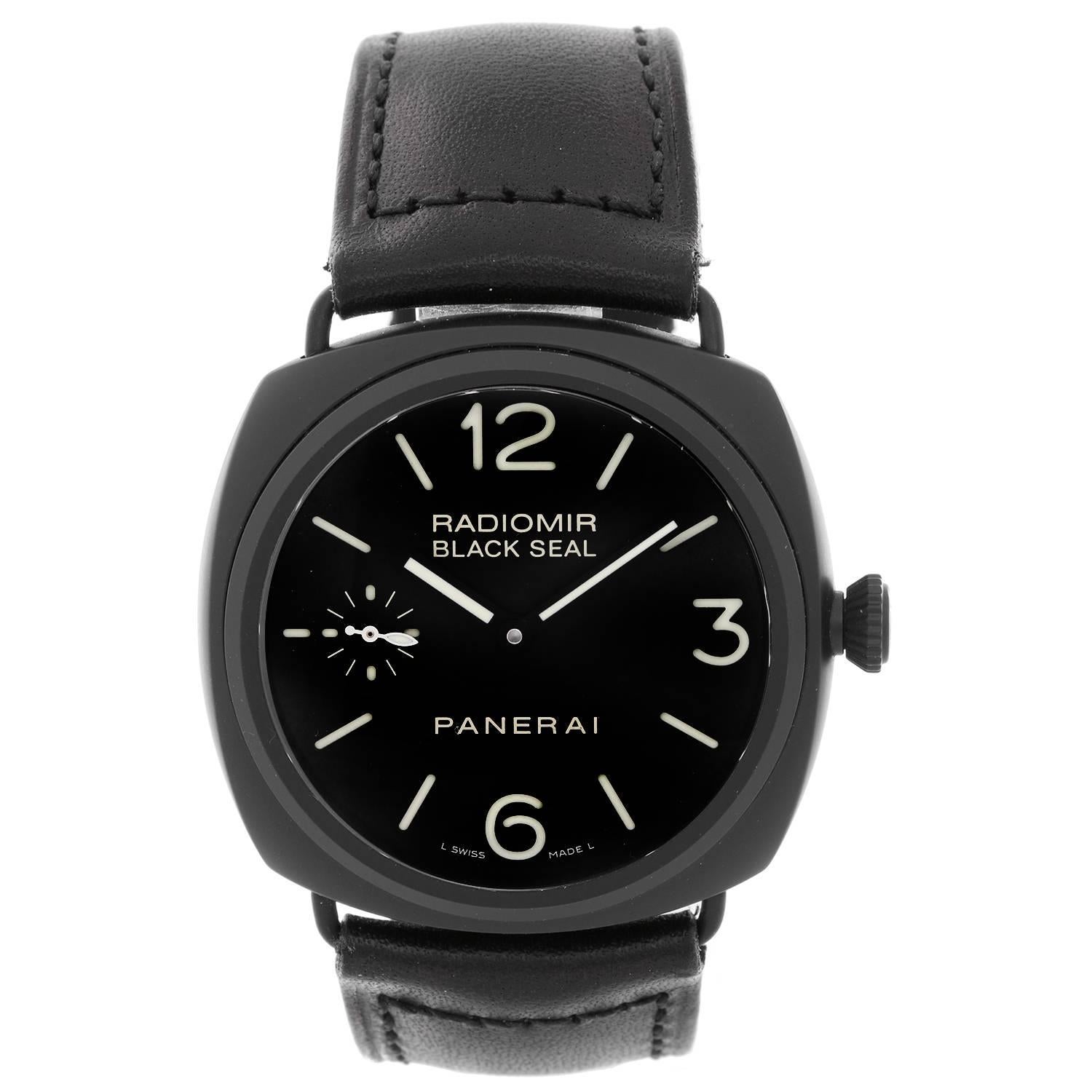 Panerai Stainless Steel Radiomir Black Seal Ceramic Manual Wristwatch