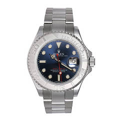 Rolex Stainless Steel Yacht-Master Blue Dial Automatic Wristwatch Ref 116622