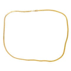 Stunning Yellow Gold Light Snake Chain Necklace