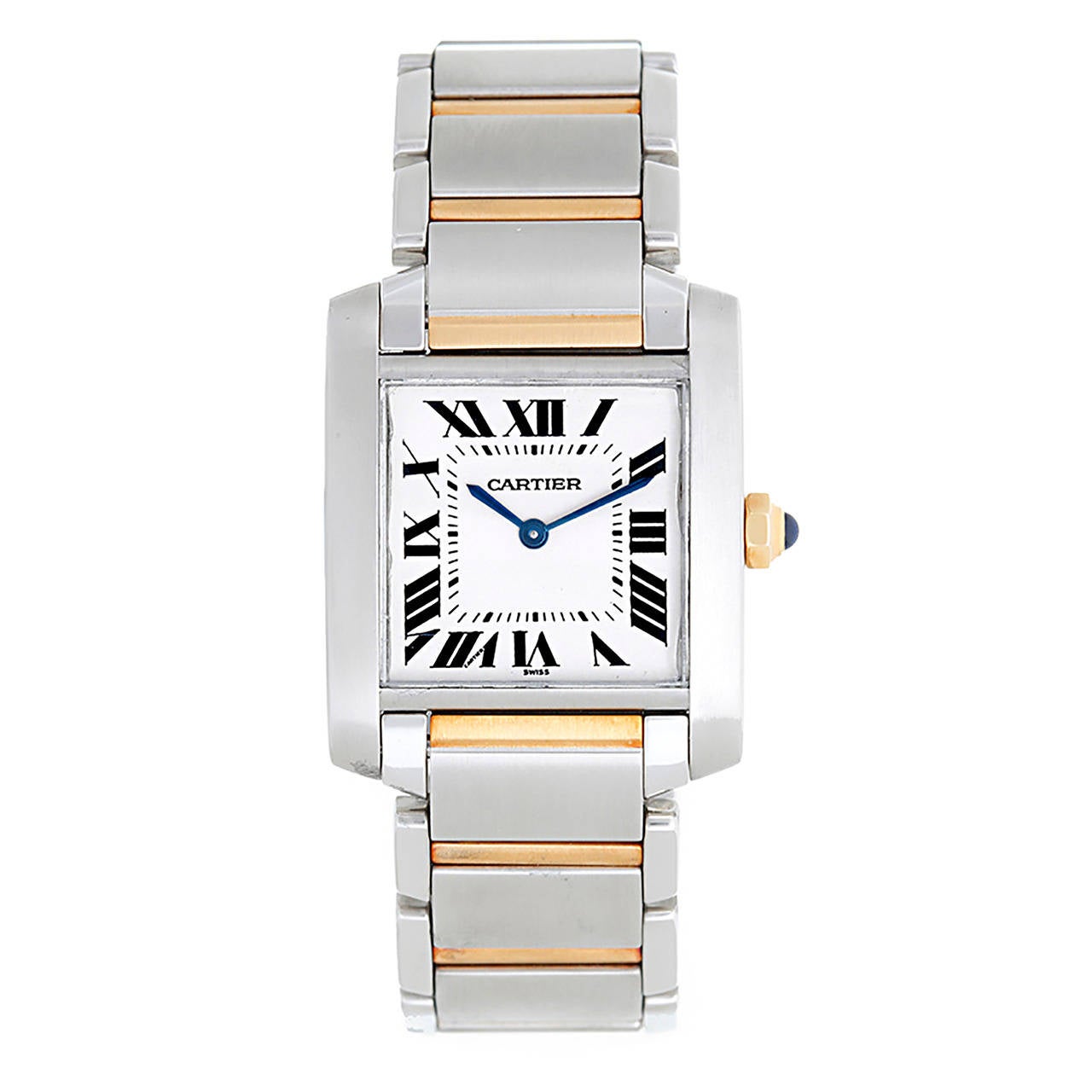 Cartier Stainless Steel Tank Francaise Quartz Wristwatch Ref W51012Q4