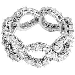Stunning Harry Winston Platinum Diamond Loop Ring