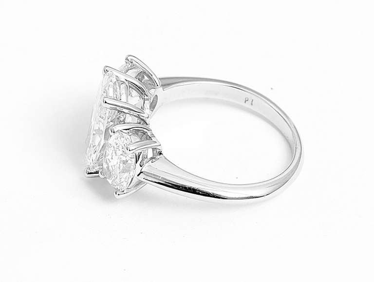 Stunning Platinum 3-Stone Diamond Ring 5.07 CTW Sz. 7 with GIA Report