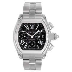 Cartier Stainless Steel Roadster Chronograph Wristwatch